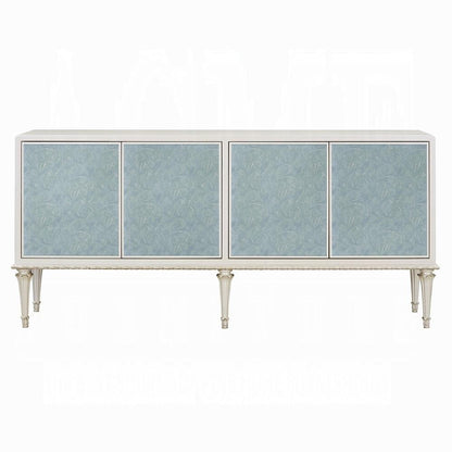 ACME Furniture - Ansaldo Console Cabinet - Pearl White & Silver Shimmer Finish - AC02506 veiw 2