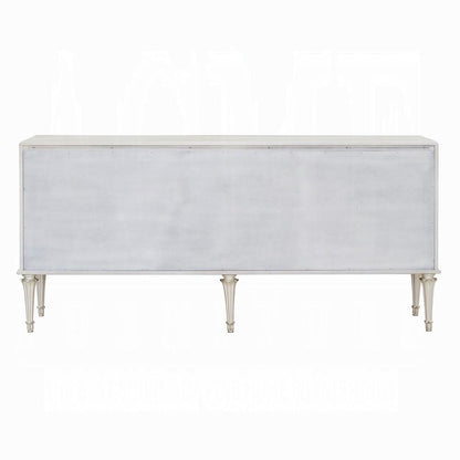 ACME Furniture - Ansaldo Console Cabinet - Pearl White & Silver Shimmer Finish - AC02506 veiw 3