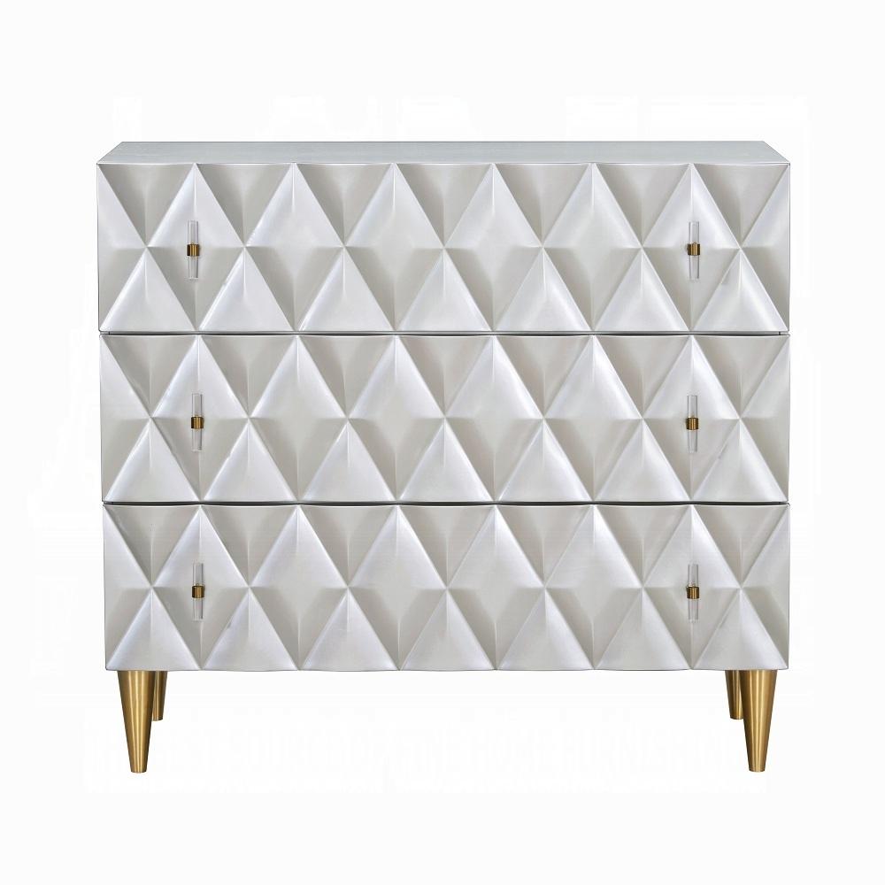 ACME Furniture - Anson Console Cabinet - Metallic Silver & Champagne Finish - AC02507 veiw 2