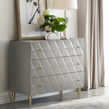ACME Furniture - Anson Console Cabinet - Metallic Silver & Champagne Finish - AC02507 veiw 5