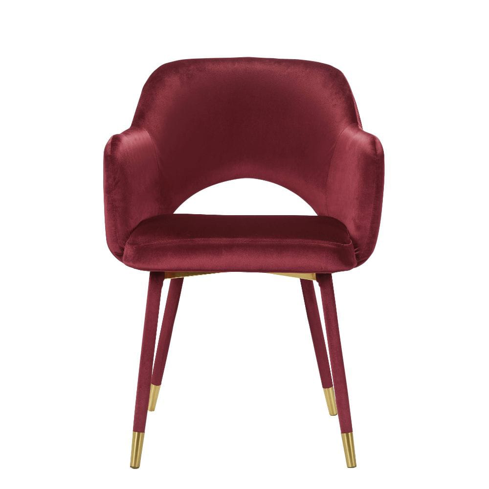 ACME Furniture - Applewood - Accent Chair - Bordeaux-Red Velvet & Gold - 59850 view 2