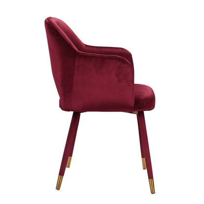 ACME Furniture - Applewood - Accent Chair - Bordeaux-Red Velvet & Gold - 59850 view 3