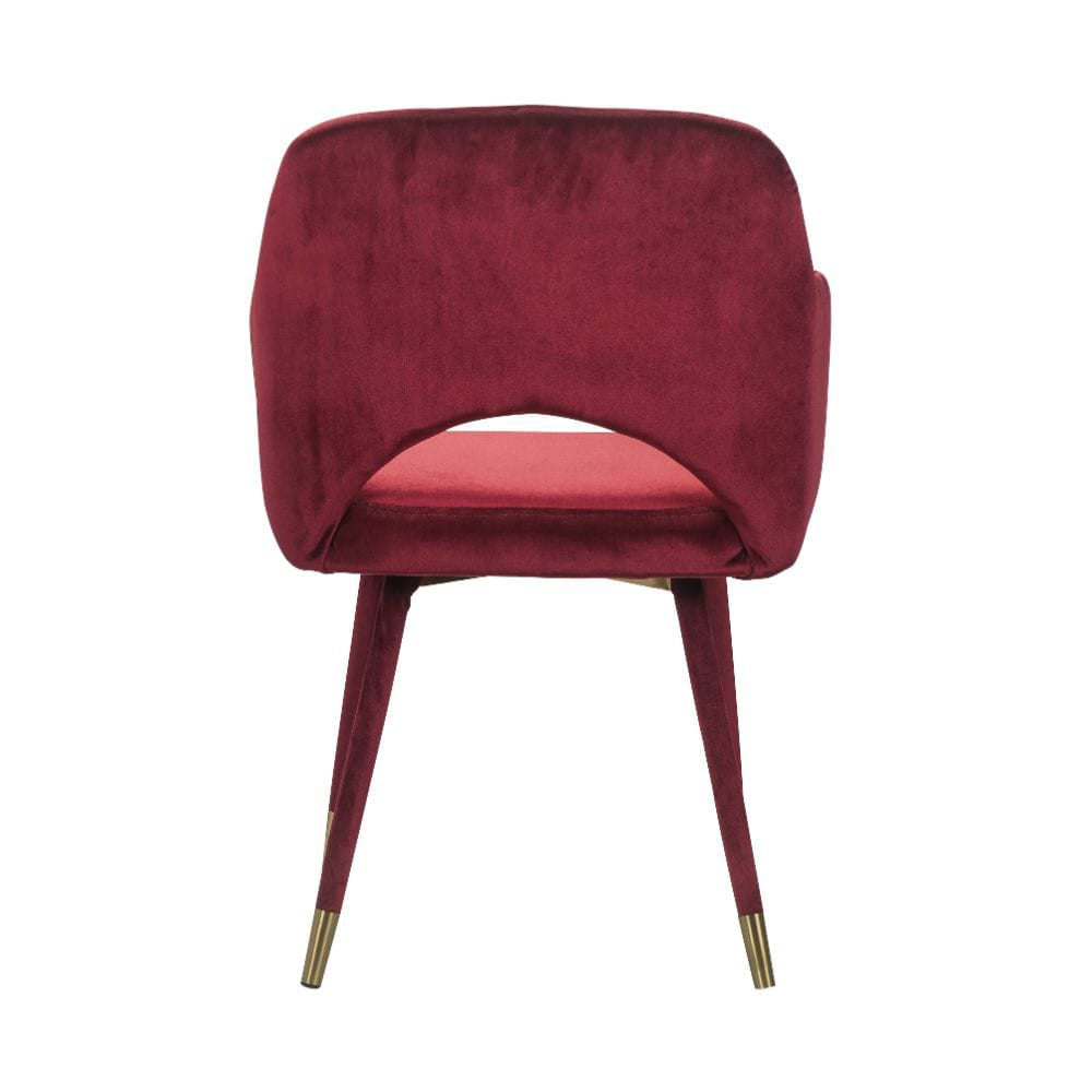 ACME Furniture - Applewood - Accent Chair - Bordeaux-Red Velvet & Gold - 59850 view 4