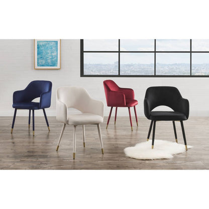 ACME Furniture - Applewood - Accent Chair - Bordeaux-Red Velvet & Gold - 59850 view 6