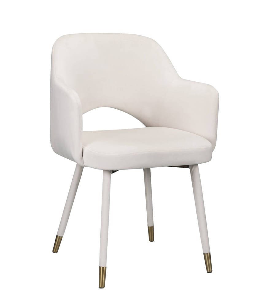 ACME Furniture - Applewood - Accent Chair - Cream Velvet & Gold - 59856 view 1