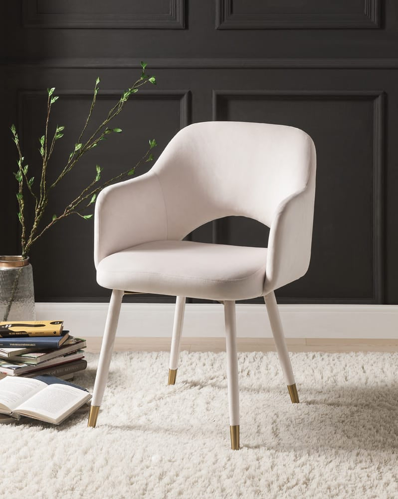 ACME Furniture - Applewood - Accent Chair - Cream Velvet & Gold - 59856 view 5