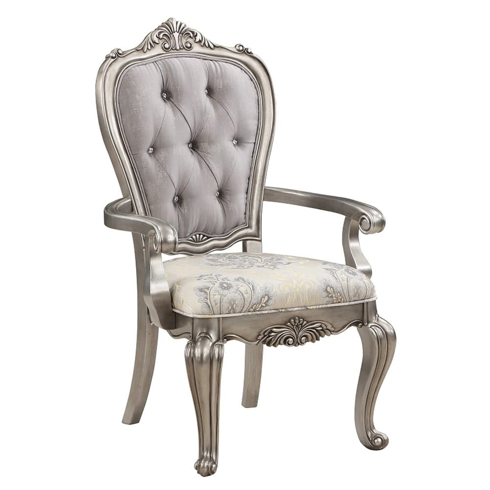 ACME Furniture - Ariadne - Arm Chair (Set of 2) - Velvet & Antique Plantinum  - DN02283 view 1