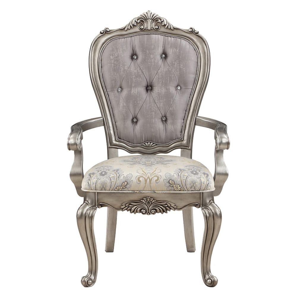 ACME Furniture - Ariadne - Arm Chair (Set of 2) - Velvet & Antique Plantinum  - DN02283 view 2