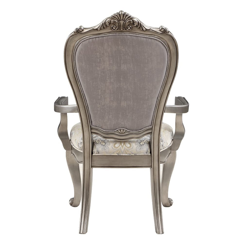 ACME Furniture - Ariadne - Arm Chair (Set of 2) - Velvet & Antique Plantinum  - DN02283 view 4