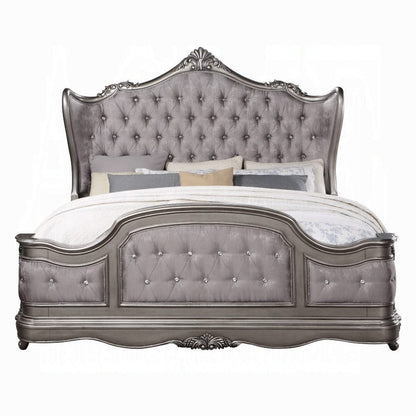 ACME Furniture - Ariadne California King Bed - Velvet & Antique Platinum - BD00601CK view 2