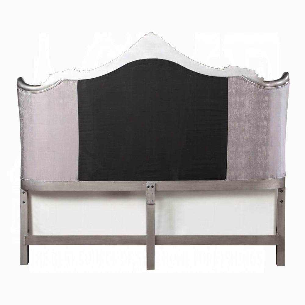 ACME Furniture - Ariadne California King Bed - Velvet & Antique Platinum - BD00601CK view 4