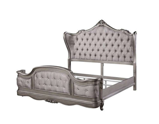 ACME Furniture - Ariadne Queen Bed - Velvet & Antique Platinum - BD00603Q veiw 1