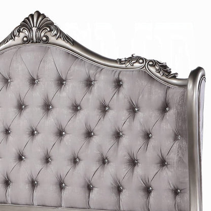 ACME Furniture - Ariadne Queen Bed - Velvet & Antique Platinum - BD00603Q view 5