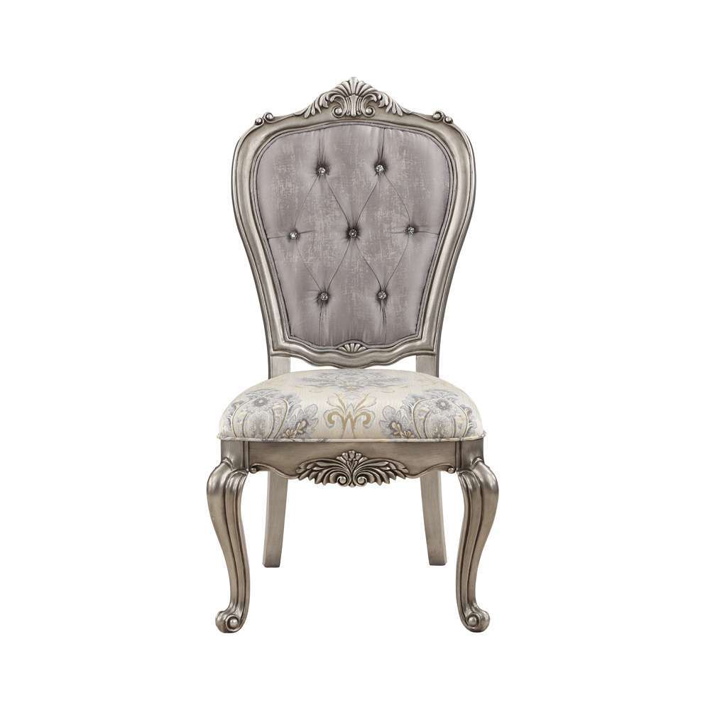 ACME Furniture - Ariadne Side Chair (Set of 2) - Velvet & Antique Plantinum - DN02282 view 2