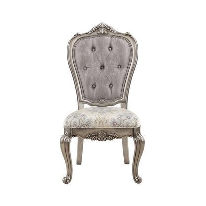 ACME Furniture - Ariadne Side Chair (Set of 2) - Velvet & Antique Plantinum - DN02282 view 2