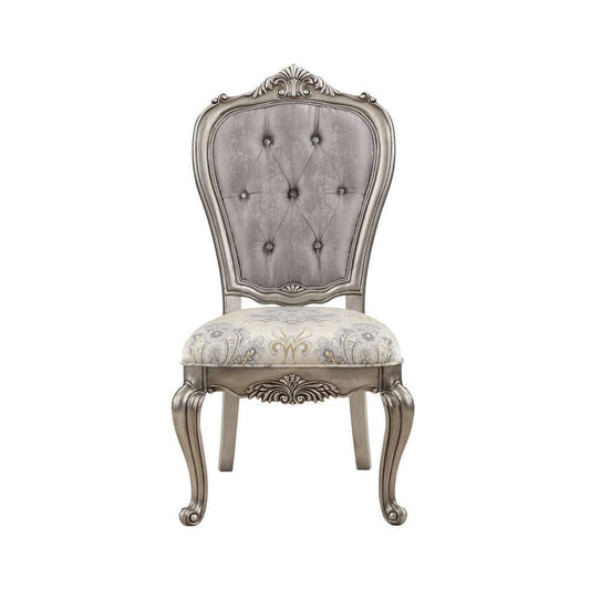 ACME Furniture - Ariadne Side Chair (Set of 2) - Velvet & Antique Plantinum - DN02282 view 2