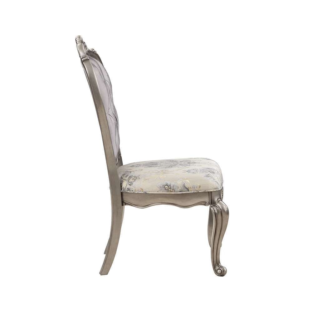 ACME Furniture - Ariadne Side Chair (Set of 2) - Velvet & Antique Plantinum - DN02282 view 3