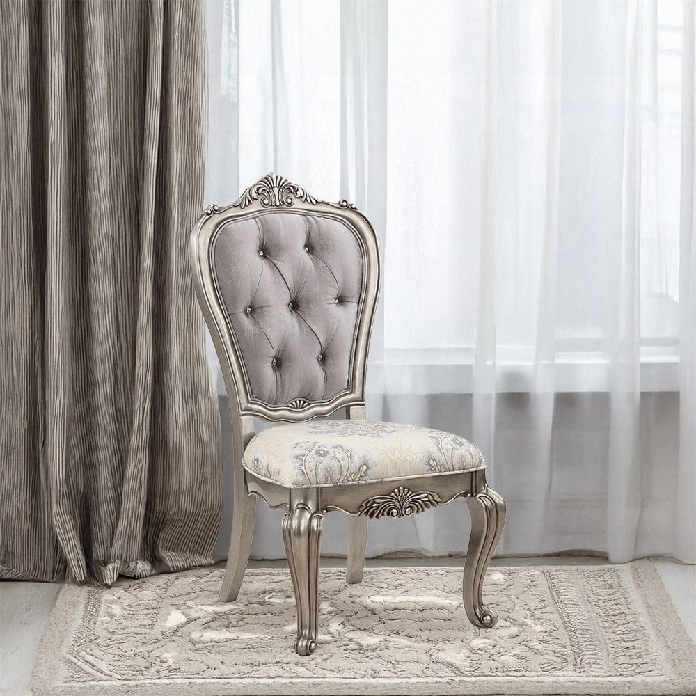 ACME Furniture - Ariadne Side Chair (Set of 2) - Velvet & Antique Plantinum - DN02282 view 5