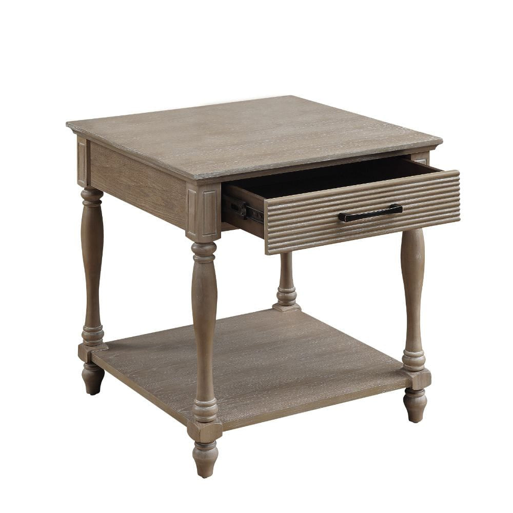 ACME Furniture - Ariolo - End Table - Weathered Oak - 83222 view 3