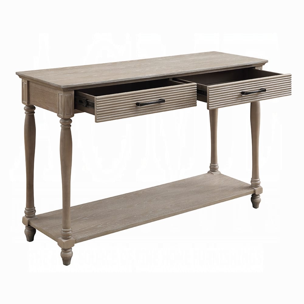 ACME Furniture - Ariolo Sofa Table - Weathered Oak - 83223 view 3