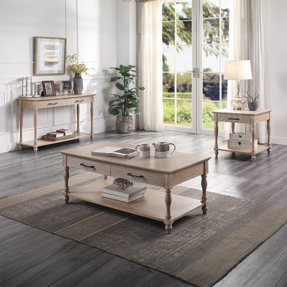 ACME Furniture - Ariolo Sofa Table - Weathered Oak - 83223 view 5
