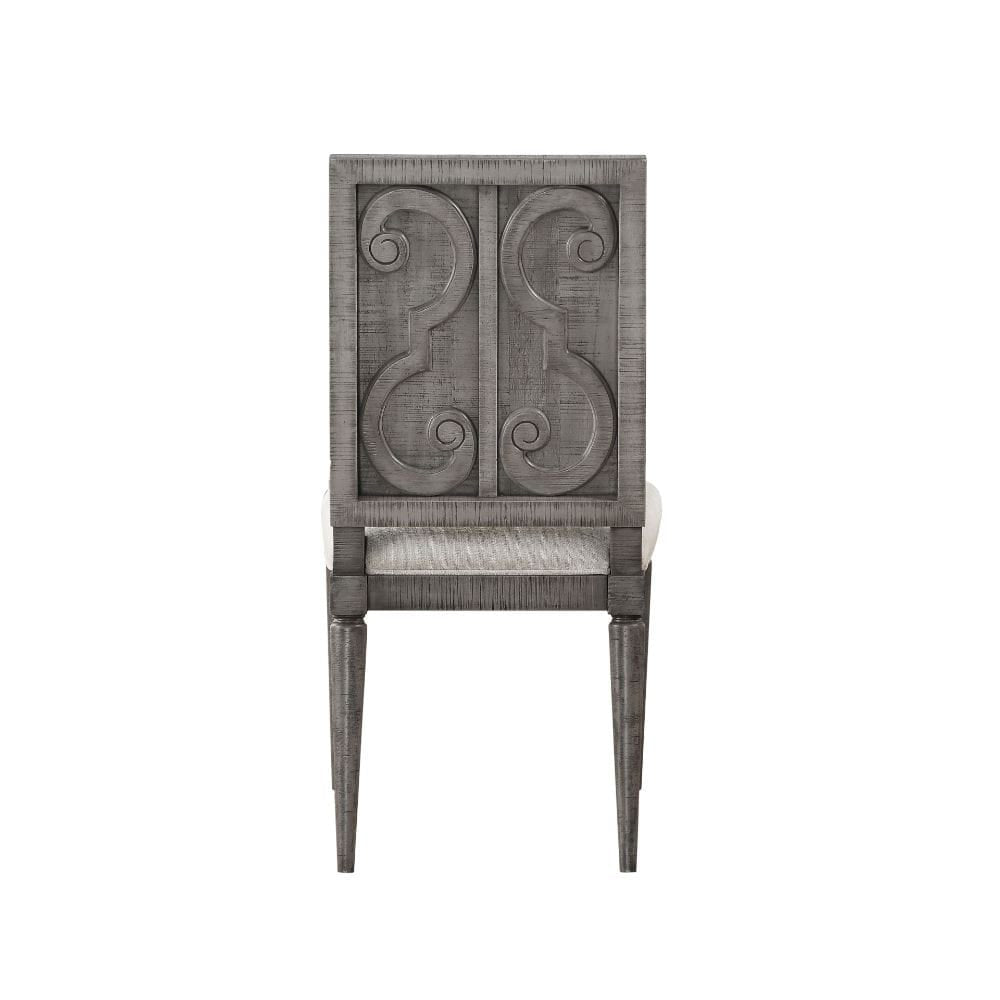 ACME Furniture - Artesia - Side Chair (Set of 2) - Fabric & Salvaged Natural - 77092 view 4