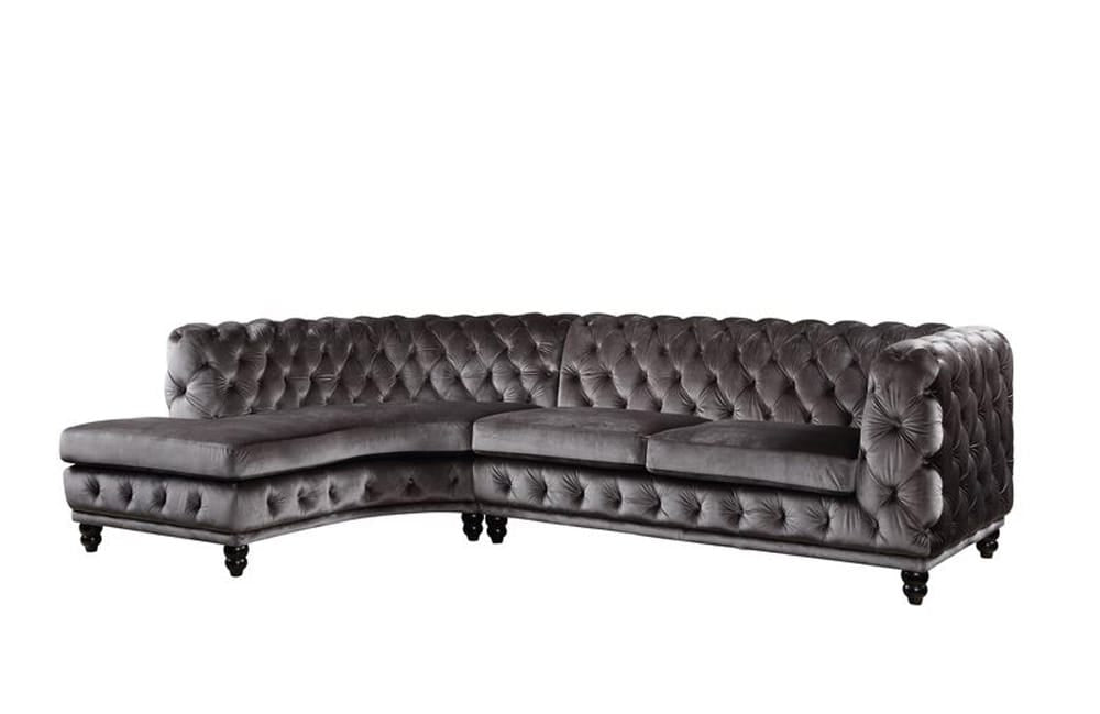 ACME Furniture - Atesis - Sectional Sofa -  Dark Gray Velvet - LV00337 view 1
