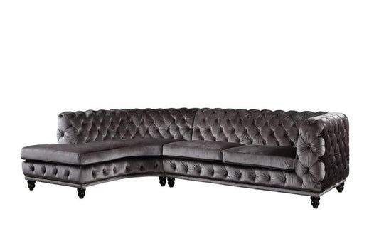 ACME Furniture - Atesis - Sectional Sofa -  Dark Gray Velvet - LV00337 view 1