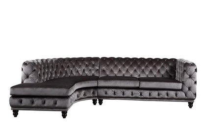 ACME Furniture - Atesis - Sectional Sofa -  Dark Gray Velvet - LV00337 view 2