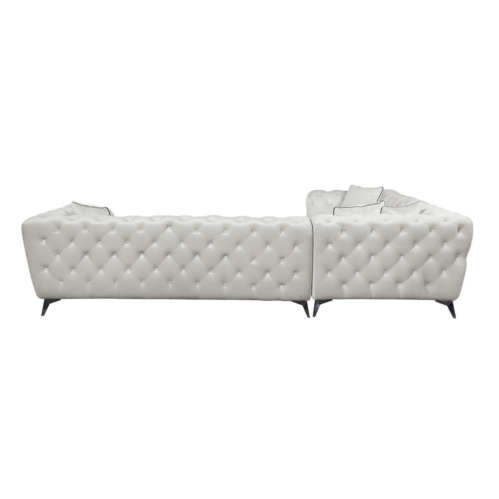 ACME Furniture - Atronia Sectional Sofa w/4 Pillows - Beige - LV01160 veiw 5