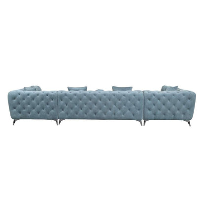 ACME Furniture - Atronia Sectional Sofa w/7 Pillows - Dusty Blue - LV01161 veiw 5