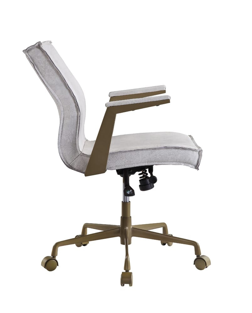 ACME Furniture - Attica - Office Chair - Vintage White Top Grain Leather - 92484 view 3