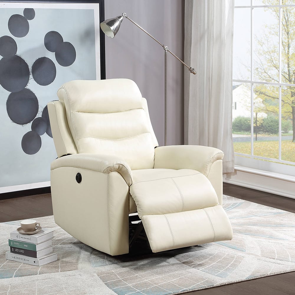 ACME Furniture - Ava - Power Motion Recliner - Beige Top Grain Leather Match - 59692 view 7