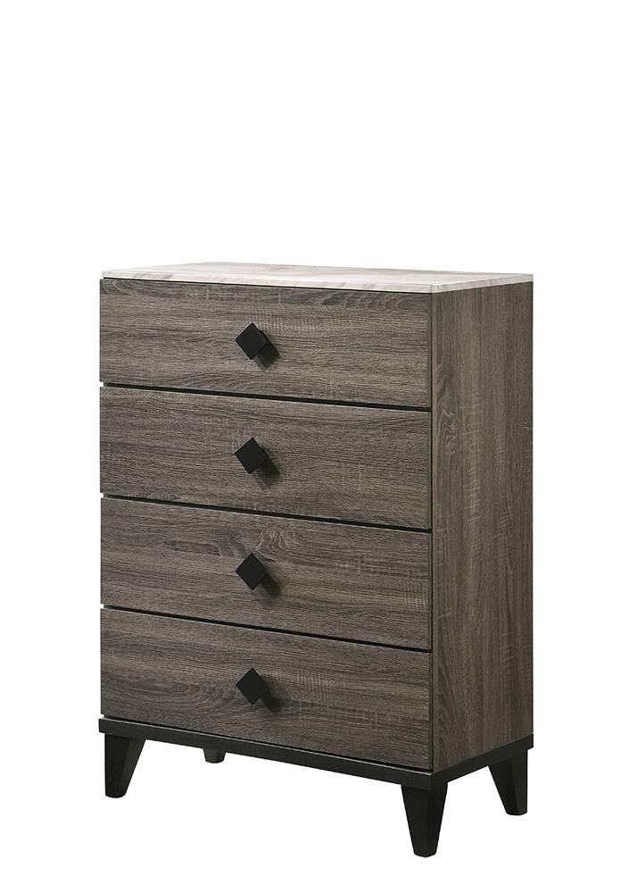 ACME Furniture - Avantika Chest - Engineered Stone & Rustic Gray Oak - 27676 veiw 1