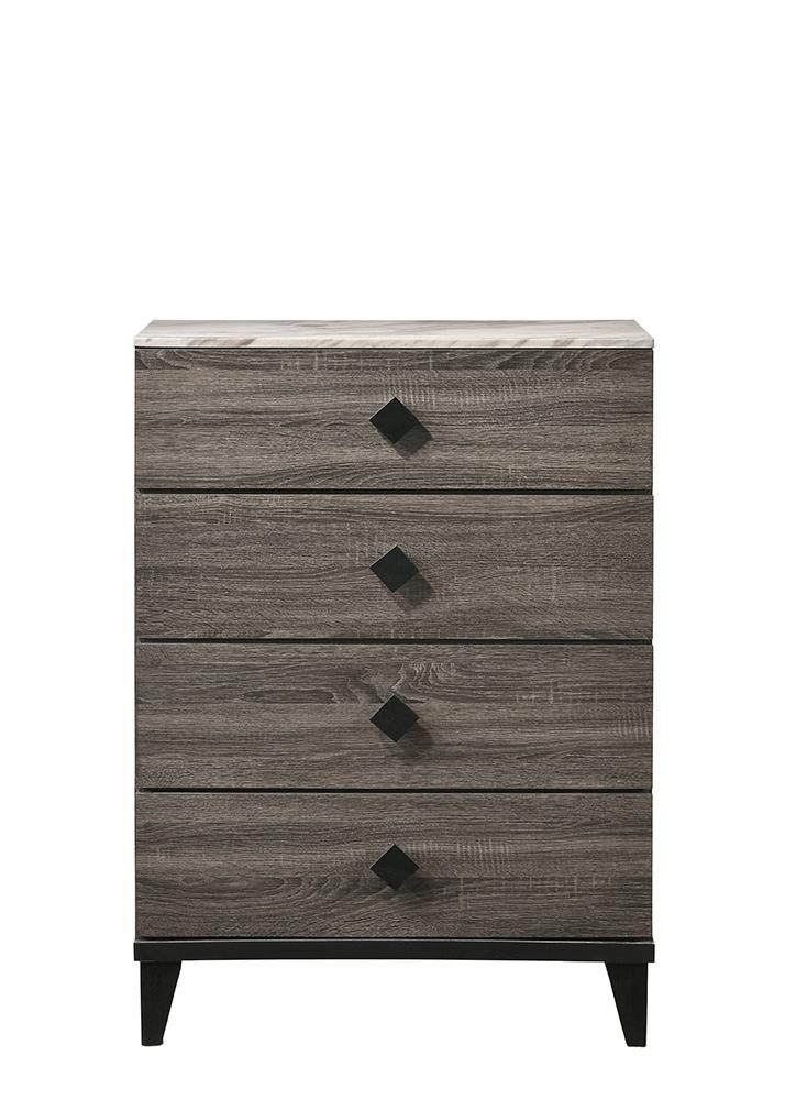 ACME Furniture - Avantika Chest - Engineered Stone & Rustic Gray Oak - 27676 veiw 2