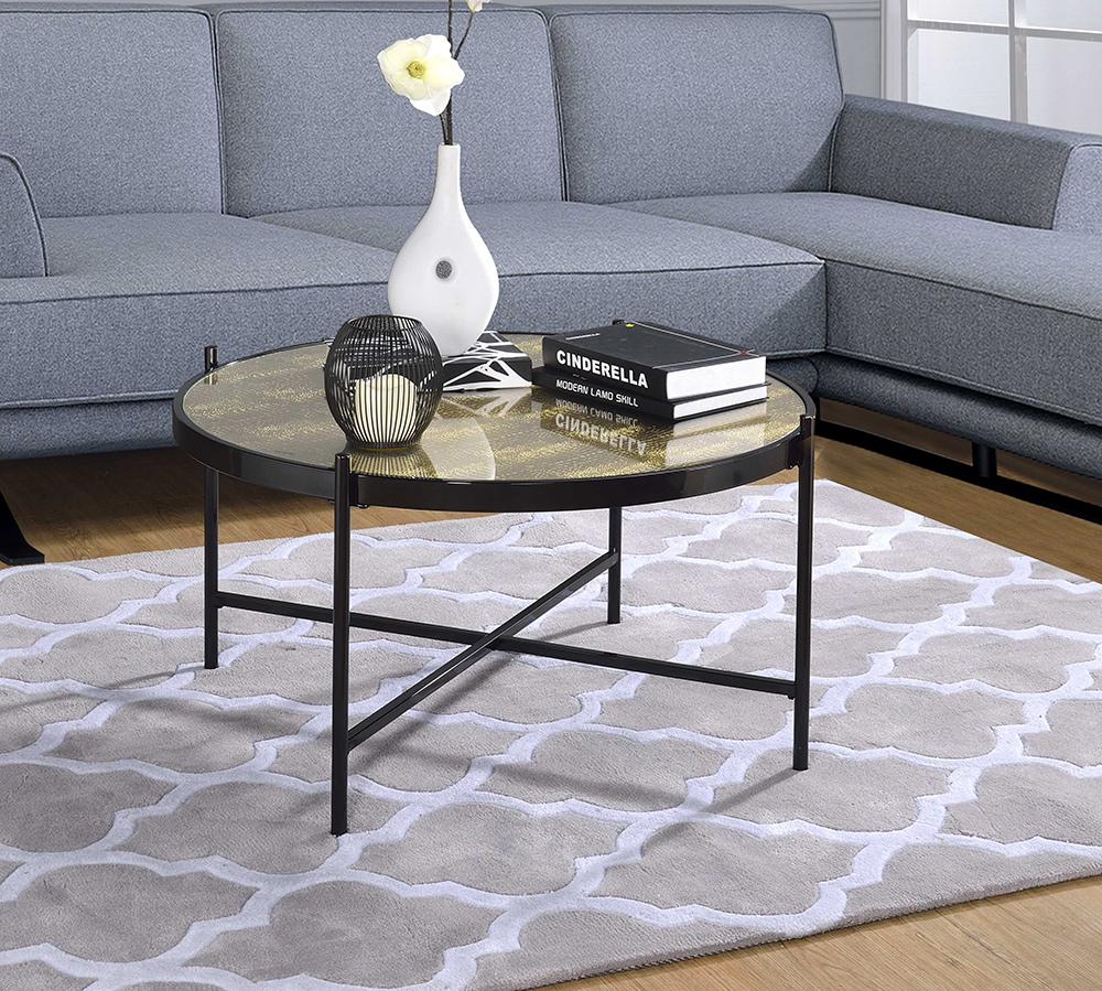 ACME Furniture - Bage II Coffee Table - Black & Glass - 84640 veiw 4