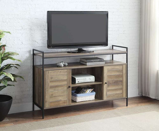 ACME Furniture - Baina TV Stand - Rustic Oak & Black - LV00743 veiw 1