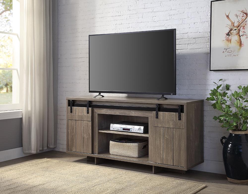 ACME Furniture - Bellarosa TV Stand (Same LV01440) - Gray Washed - 91608 veiw 12