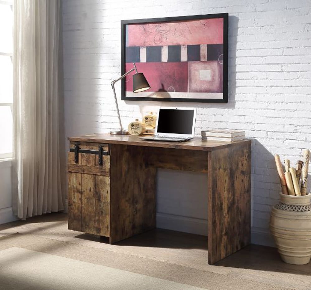 ACME Furniture - Bellarose - Writing Desk - Rustic Oak Finish - 92705 view 4