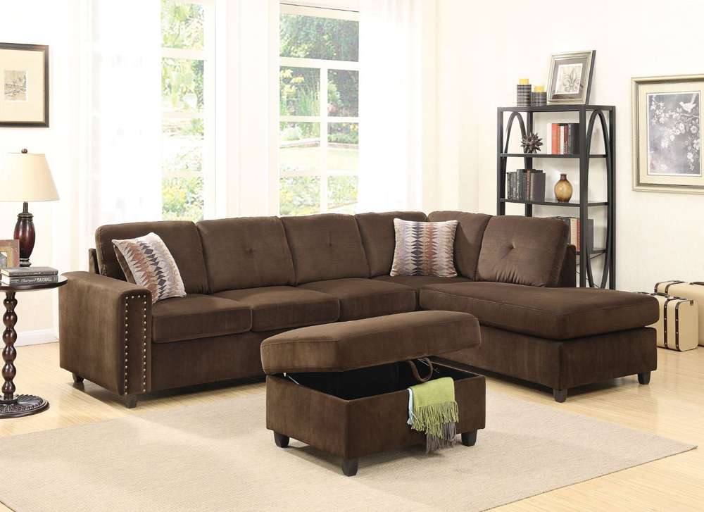ACME Furniture - Belville Sectional Sofa (Reversible w/Pillows) - 52700 veiw 2