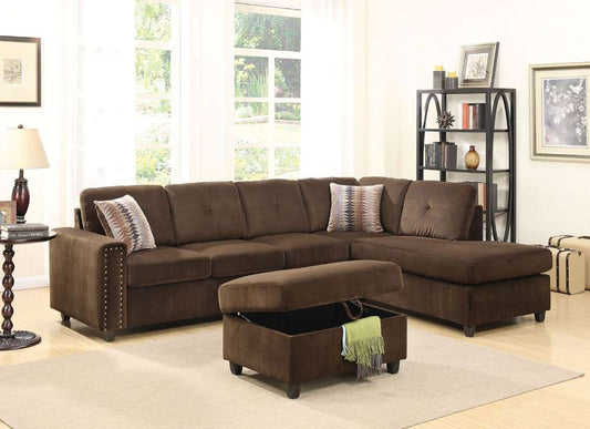 ACME Furniture - Belville Sectional Sofa (Reversible w/Pillows) - 52700 veiw 2