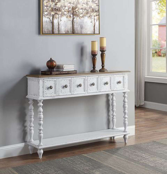 ACME Furniture - Bence Console Table - Dark Charcoal & Antique White - AC00280 veiw 1