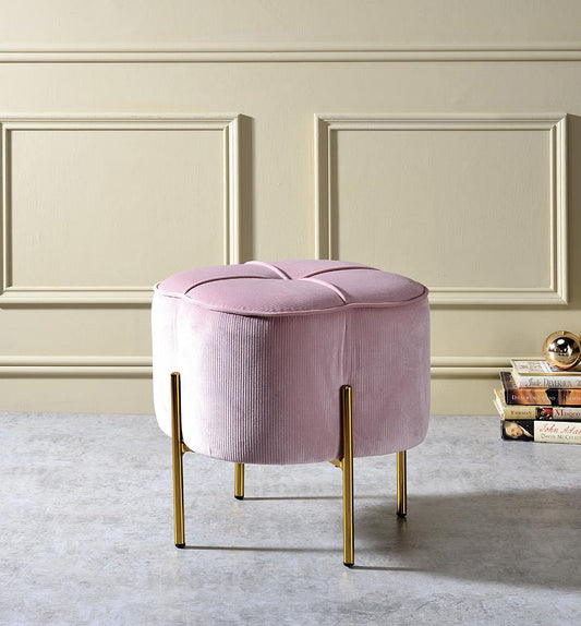 ACME Furniture - Bergia Ottoman - Blush Pink Velvet - 96462 veiw 1