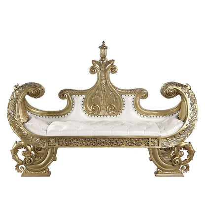 ACME Furniture - Bernadette Bench - White & Gold - BD01480 veiw 3