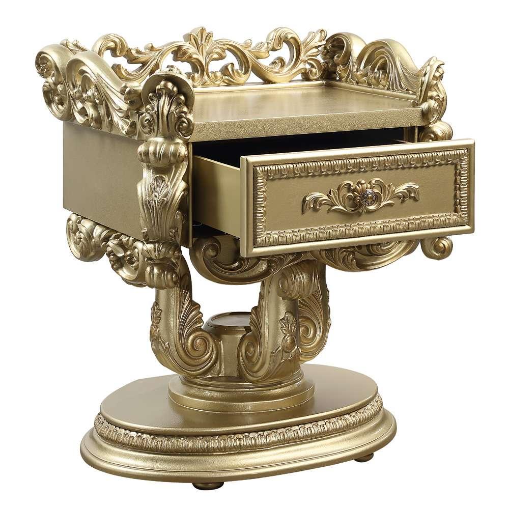 ACME Furniture - Bernadette Nightstand - Gold - BD01475 view 4