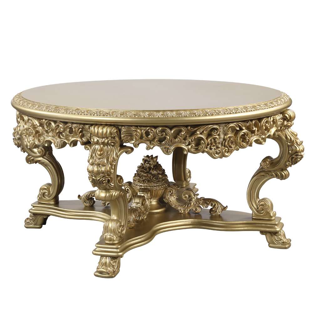 ACME Furniture - Bernadette Round Dining Table - Gold - DN01469 veiw 2