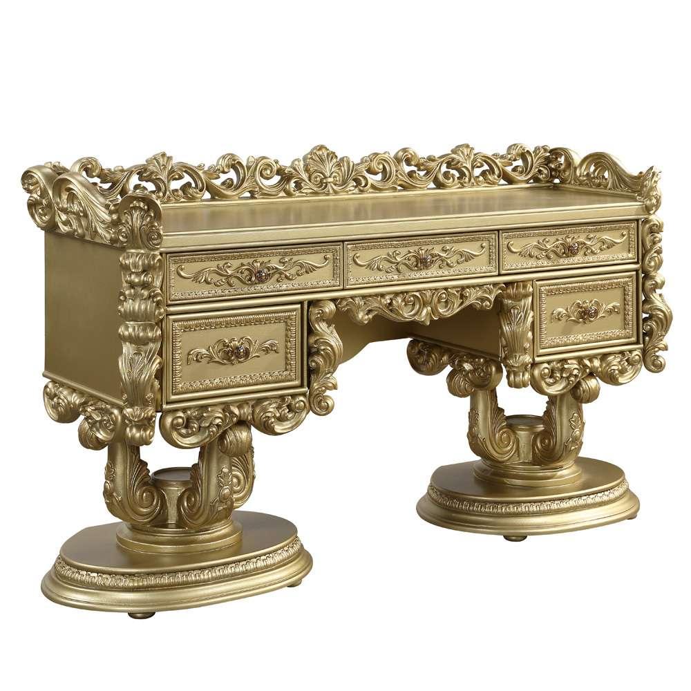 ACME Furniture - Bernadette Vanity Desk - Gold - BD01477 veiw 1