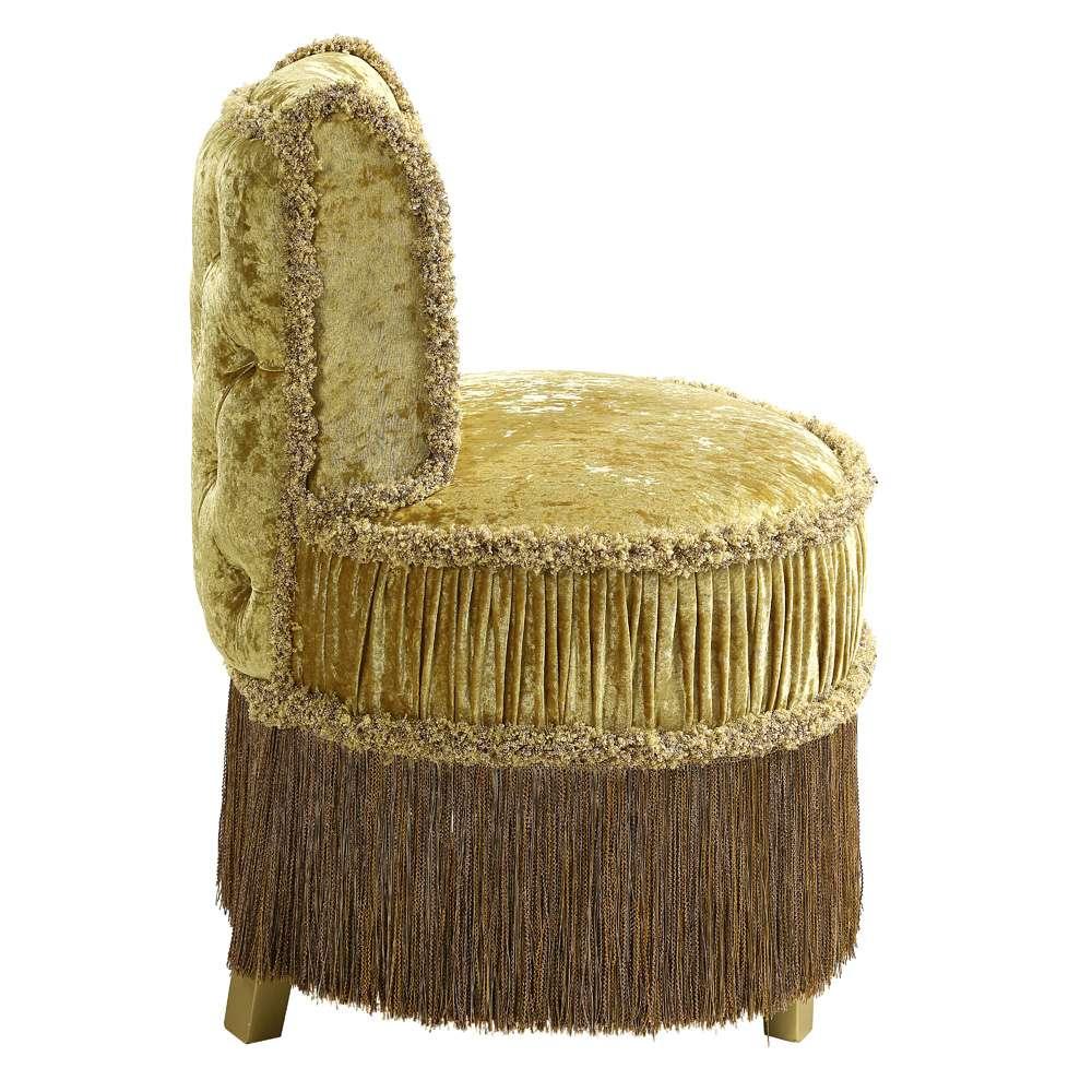 ACME Furniture - Bernadette Vanity Stool - Gold Velvet - BD01478 view 3