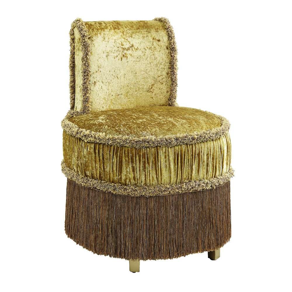 ACME Furniture - Bernadette Vanity Stool - Gold Velvet - BD01478 veiw 1
