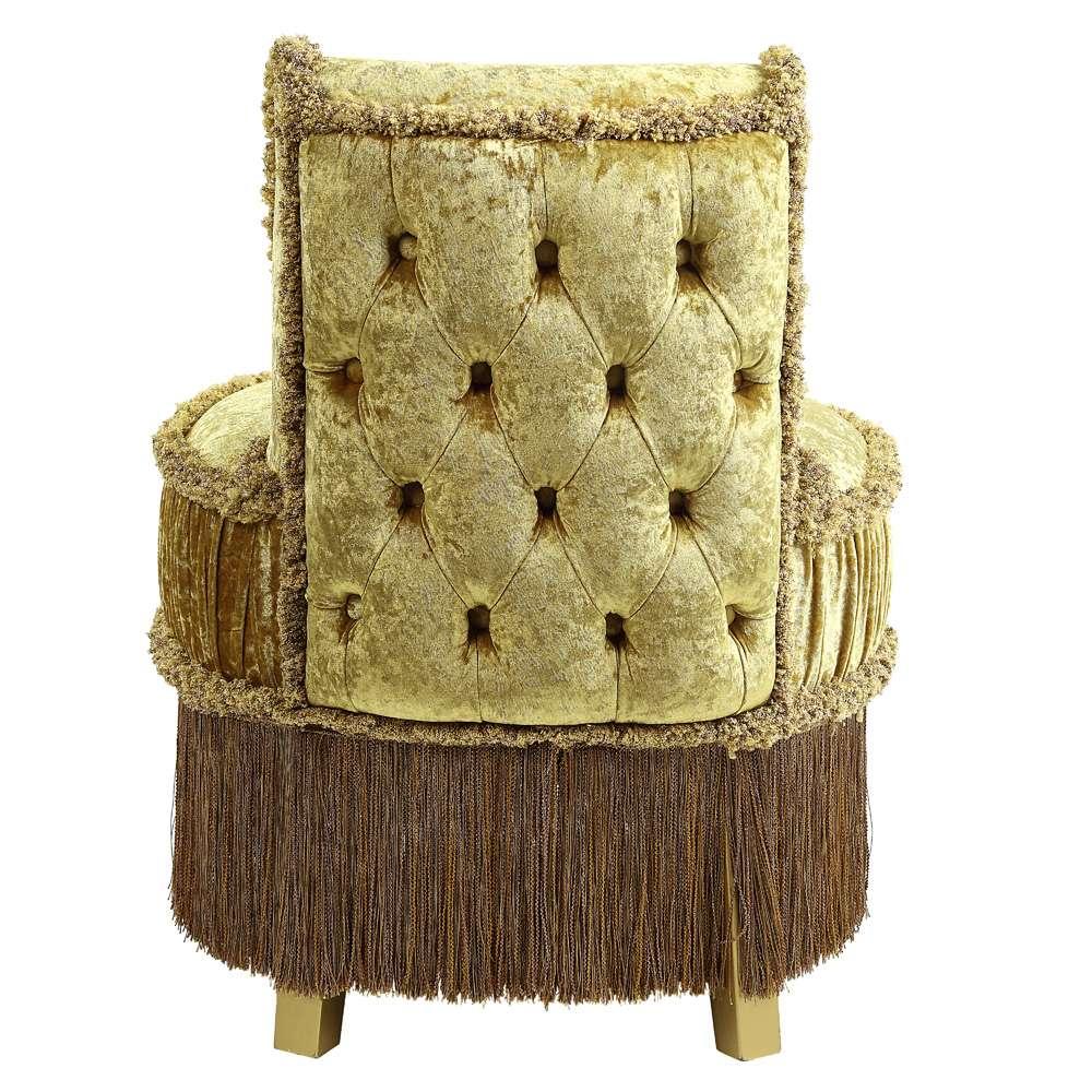 ACME Furniture - Bernadette Vanity Stool - Gold Velvet - BD01478 veiw 4